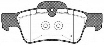 OPEN PARTS bpa099110 -  Комплект тормозных колодок, дисковый тормоз